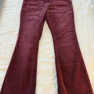 Pilcro Burgundy Boot Cut Pants